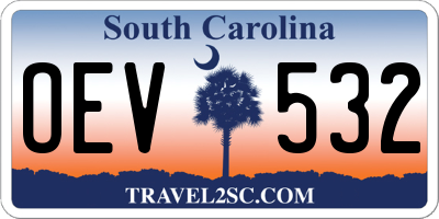 SC license plate OEV532