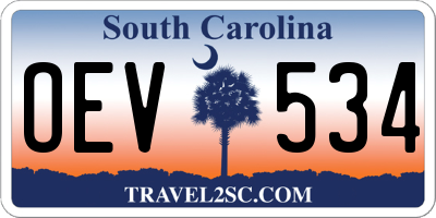 SC license plate OEV534