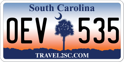 SC license plate OEV535