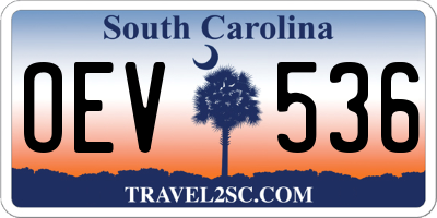 SC license plate OEV536