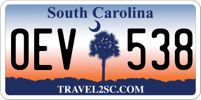 SC license plate OEV538