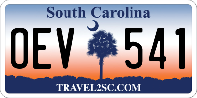 SC license plate OEV541