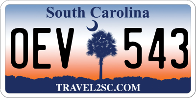 SC license plate OEV543