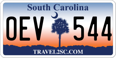 SC license plate OEV544