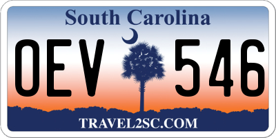 SC license plate OEV546
