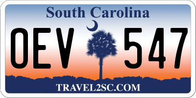 SC license plate OEV547