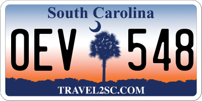SC license plate OEV548