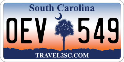 SC license plate OEV549