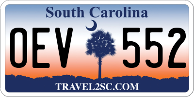 SC license plate OEV552