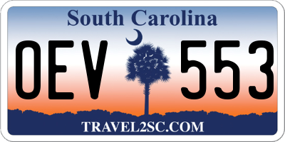 SC license plate OEV553