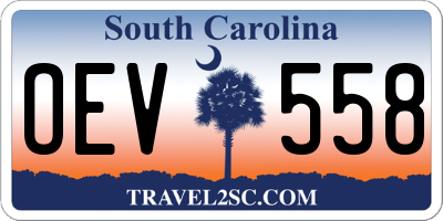 SC license plate OEV558