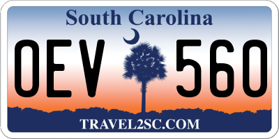 SC license plate OEV560