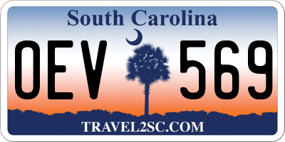 SC license plate OEV569