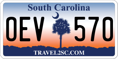SC license plate OEV570