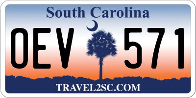 SC license plate OEV571