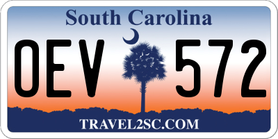 SC license plate OEV572