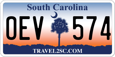 SC license plate OEV574