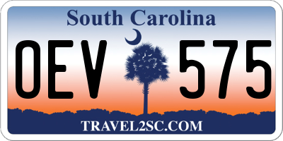 SC license plate OEV575