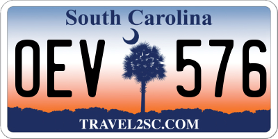 SC license plate OEV576