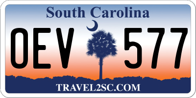 SC license plate OEV577