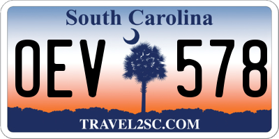 SC license plate OEV578