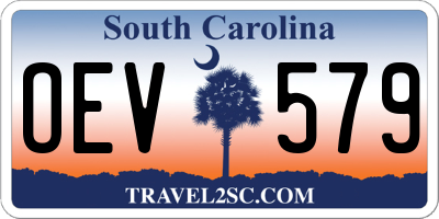 SC license plate OEV579