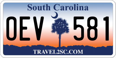 SC license plate OEV581