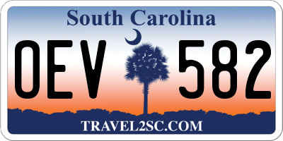 SC license plate OEV582