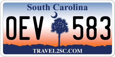 SC license plate OEV583