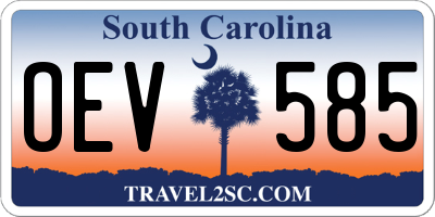 SC license plate OEV585