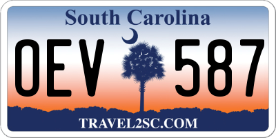 SC license plate OEV587
