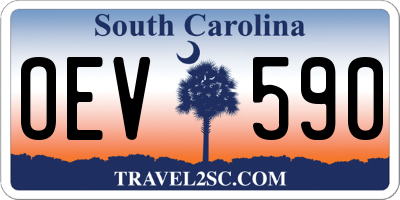 SC license plate OEV590
