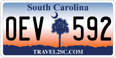 SC license plate OEV592