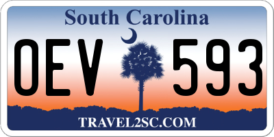 SC license plate OEV593