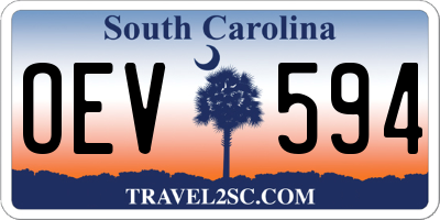 SC license plate OEV594