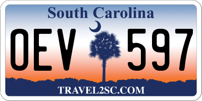 SC license plate OEV597