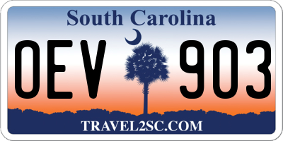 SC license plate OEV903