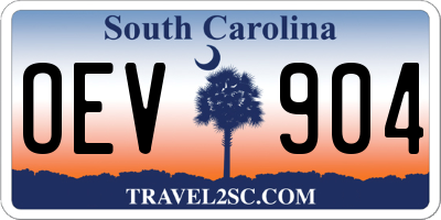 SC license plate OEV904