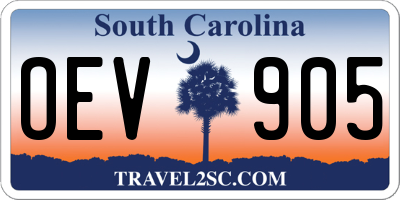 SC license plate OEV905