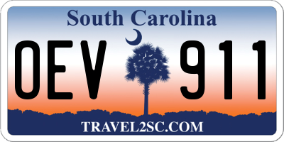 SC license plate OEV911