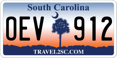 SC license plate OEV912