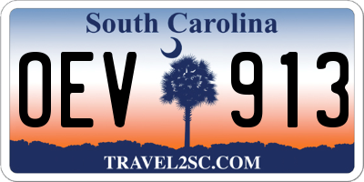 SC license plate OEV913