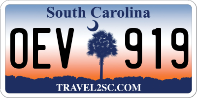SC license plate OEV919