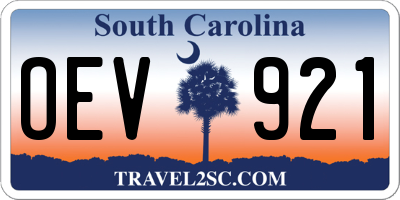 SC license plate OEV921
