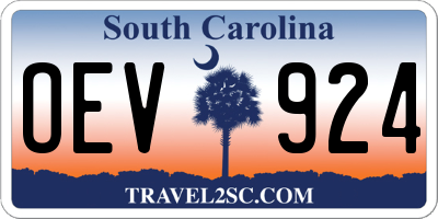 SC license plate OEV924