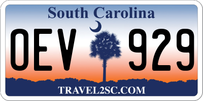 SC license plate OEV929