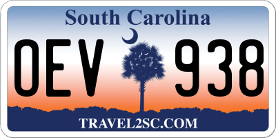 SC license plate OEV938