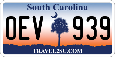 SC license plate OEV939