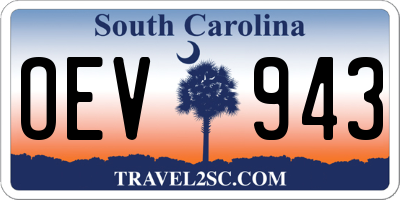 SC license plate OEV943
