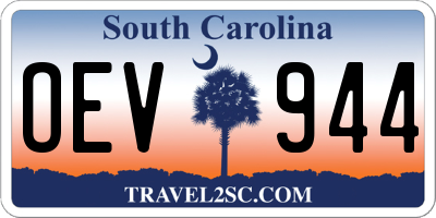 SC license plate OEV944